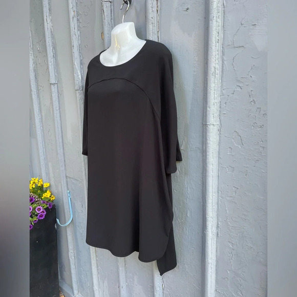 Diane Von Furstenberg Minimalist Madera Black Crepe Dress, size “P” Small - Picture 8 of 16